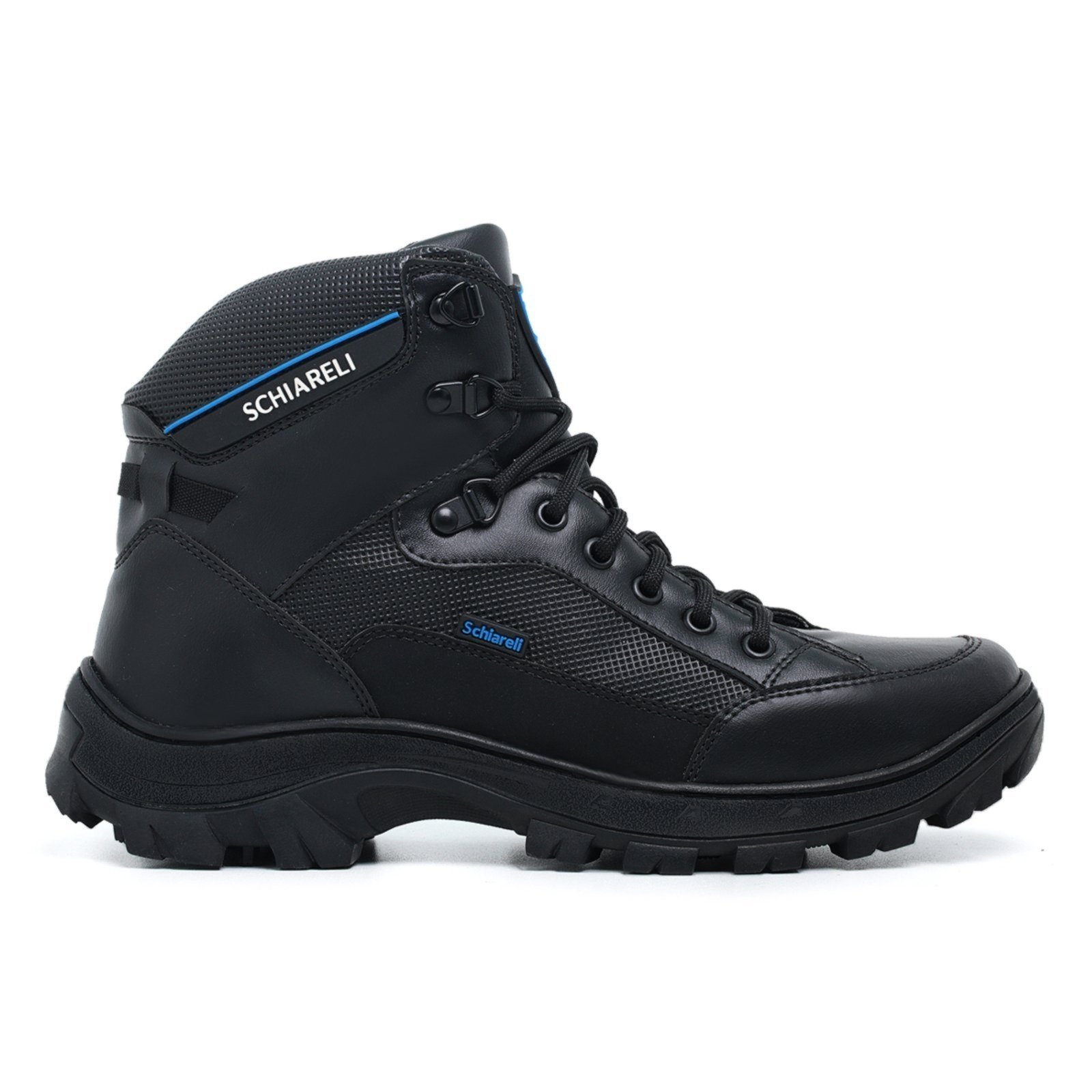 Coturno Tratorado Masculino Bota Cano Curto Adventure Trilha Reforçada 2190 Preto