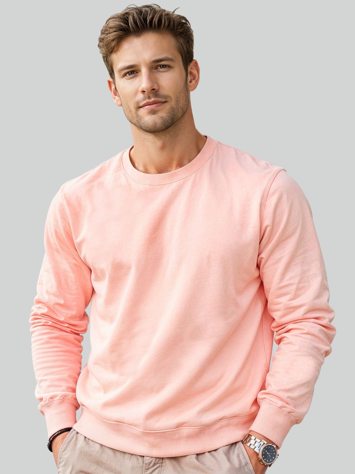 Moletom Masculino Benellys Gola Redonda Rosa