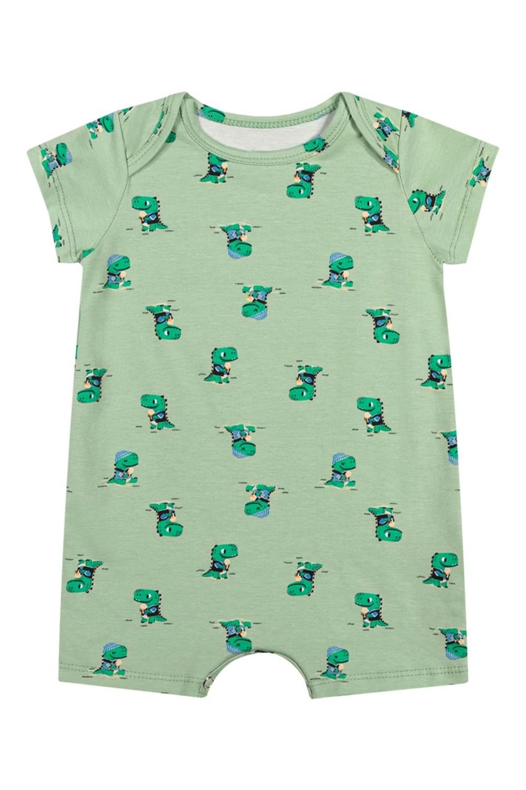 Infantil - Macaquinho Menino Estampado Cotton Elian Verde