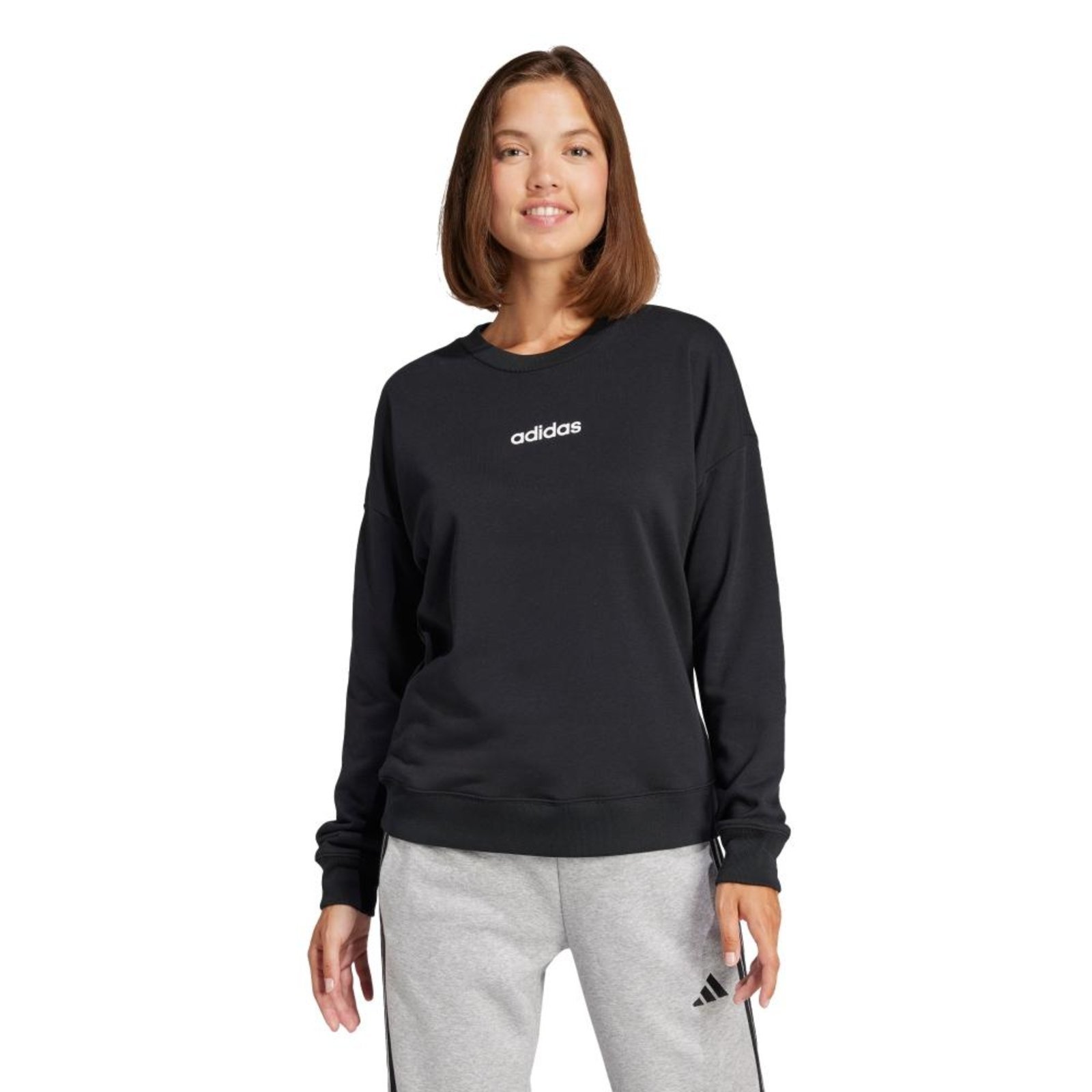 Moletom Essentials Linear French Terry adidas Sportswear Preto