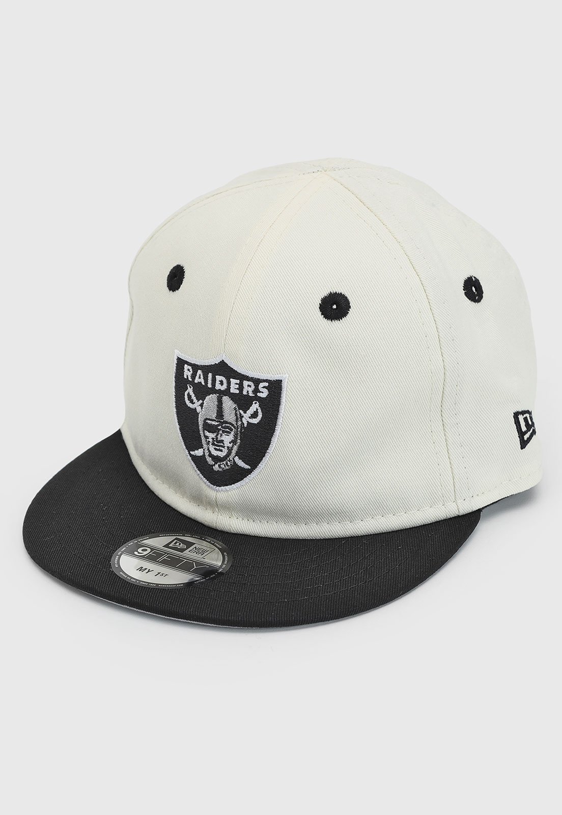 Vista 3 Boné New Era 9FIFTY Raiders Aba Reta Off-White new era off-white white