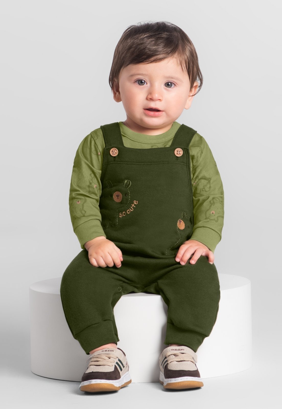 Infantil - Conjunto menino em moletom peluciado Brandili Baby