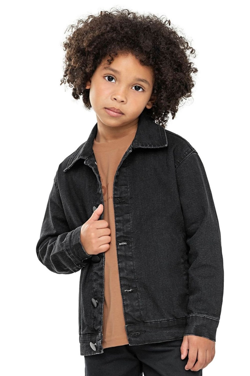Infantil - Jaqueta Menino Jeans Colorittá Preto