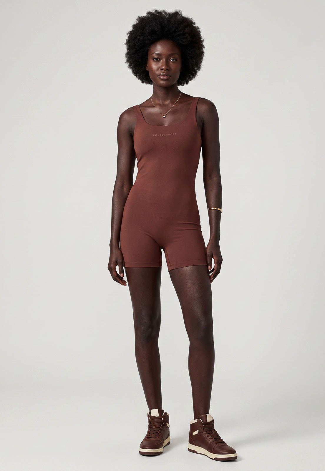 Macaquinho Feminino Colcci Sport Alças Finas Marrom