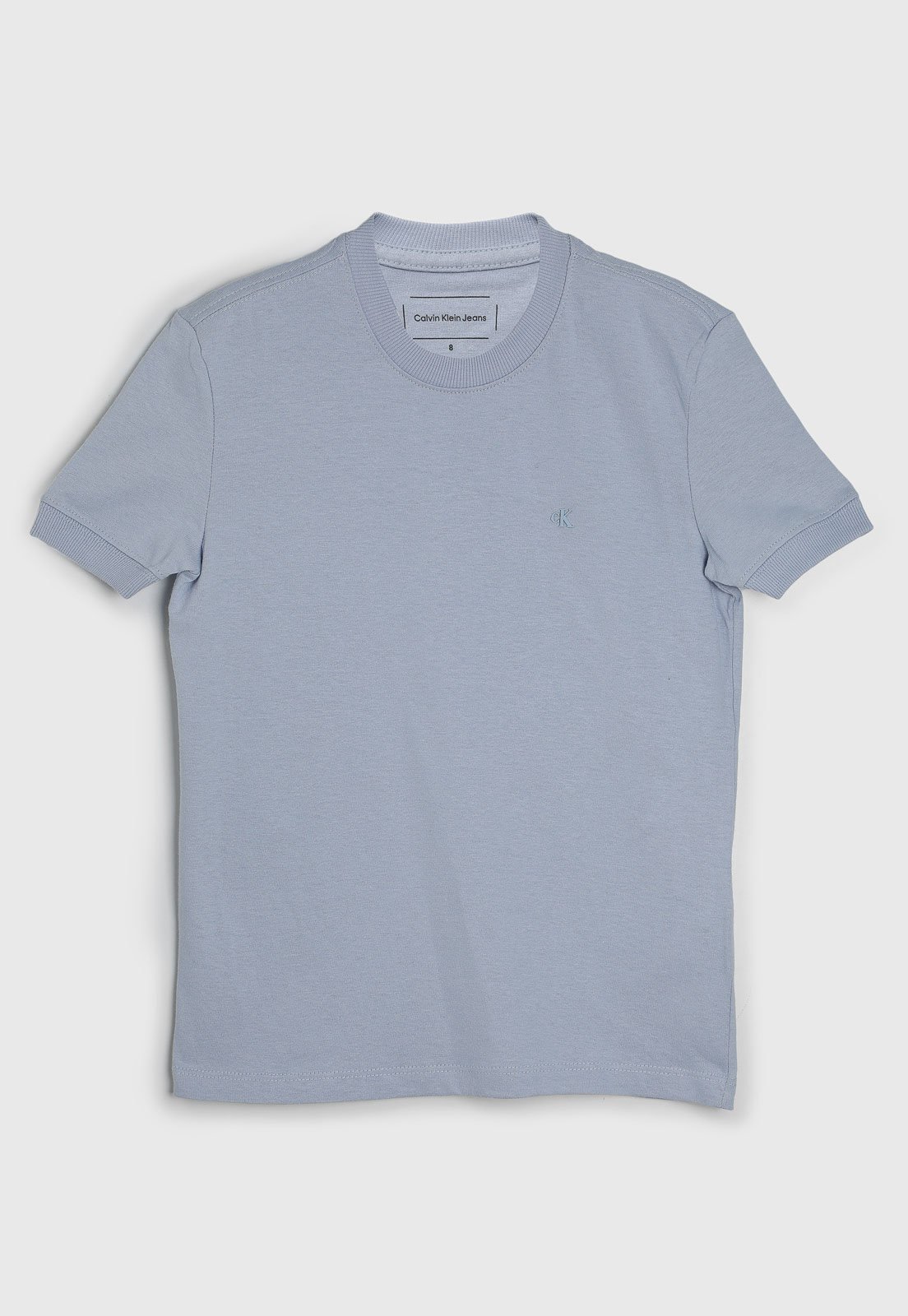 Vista 2 Infantil - Camiseta Calvin Klein Logo Bordado Claro Calvin Klein Kids azul Calvin Klein Kids azul