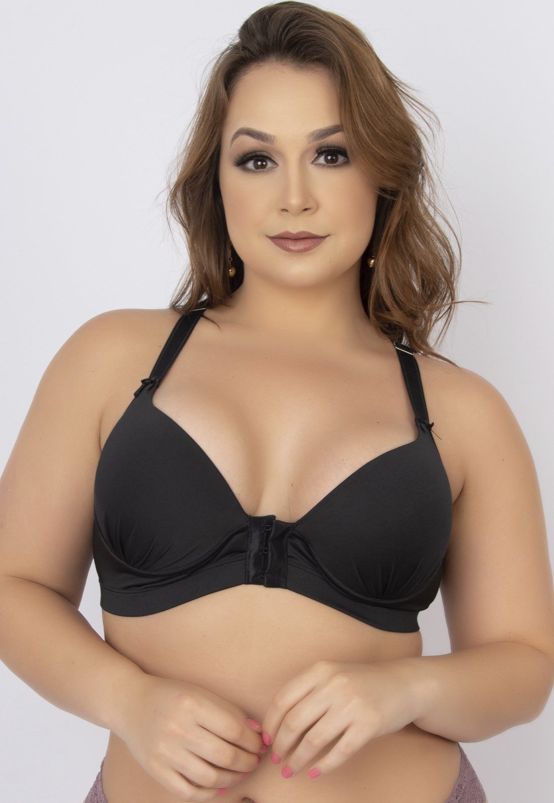 Soutien Bella Fiore Modas Bojo Reforçado Nadador Preto