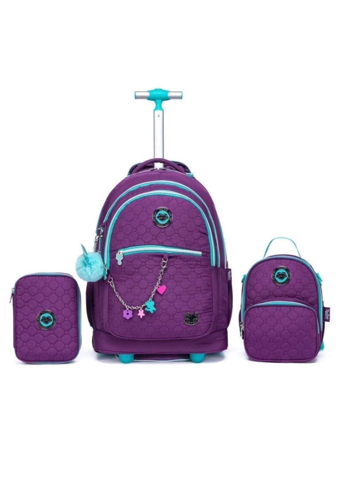 Infantil - Kit Mochila Polo One Escolar Resistente Espaçosa Estojo Lancheira