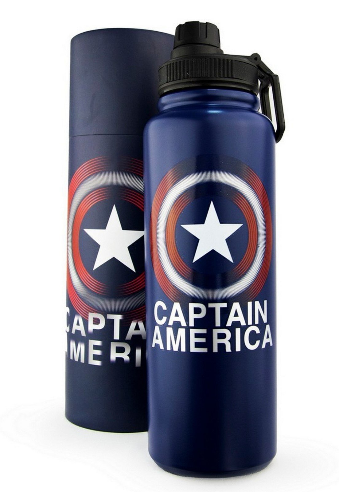 Garrafa Térmica Capitão América 1 Litro Aço Inoxidável Avengers Resistente