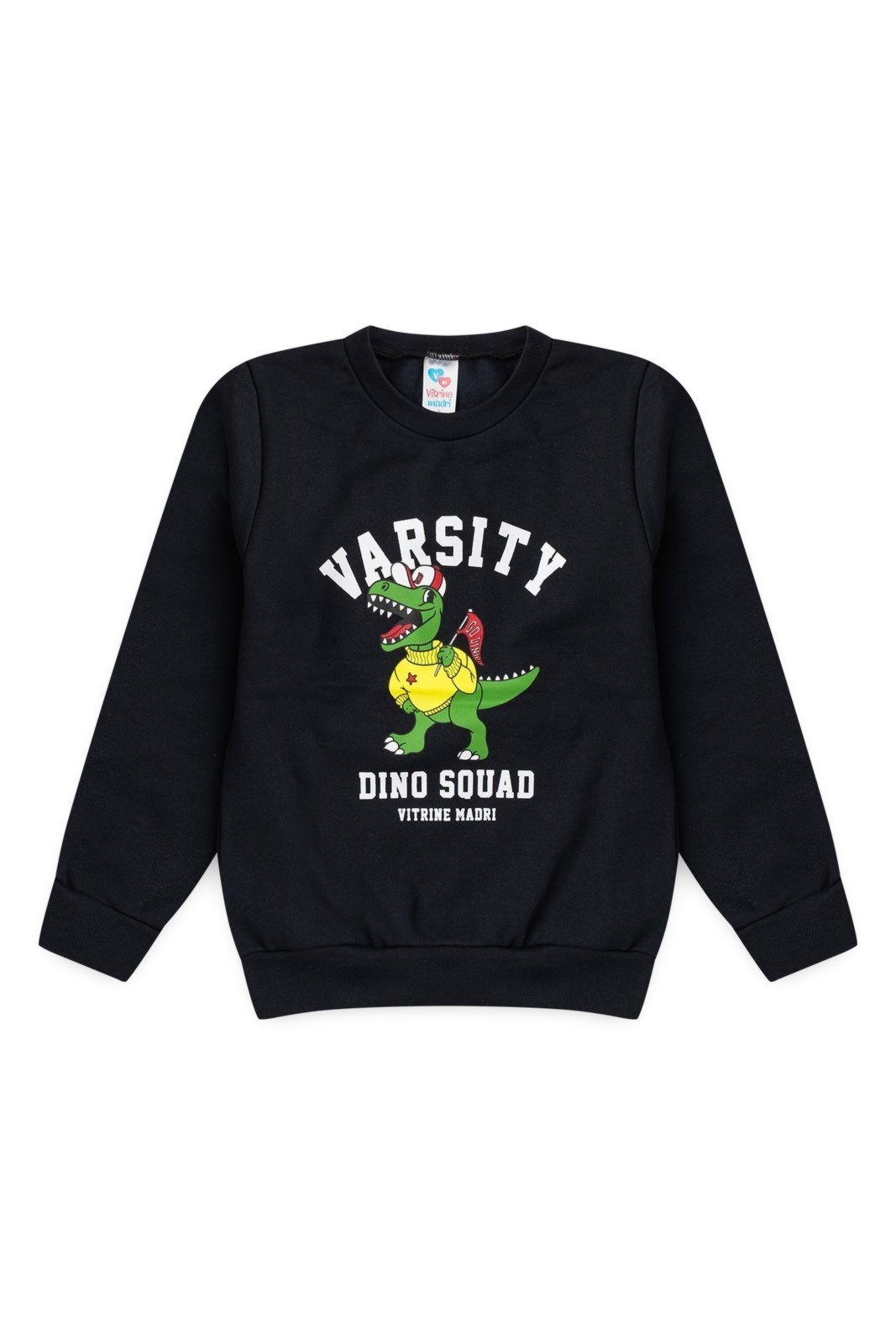 Infantil - Blusa Moletom Menino Varsity Dino Squad