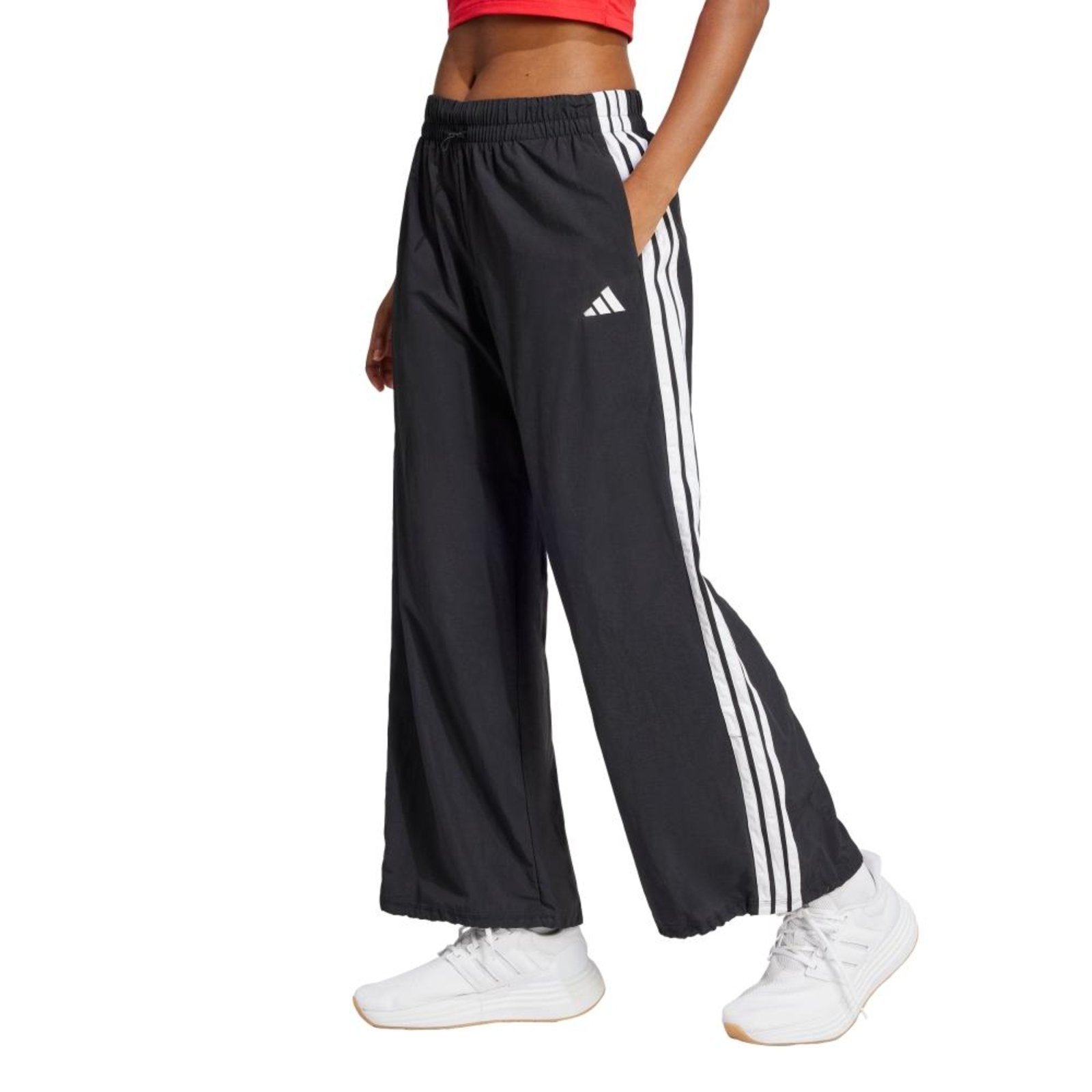 Calça Malha Parachute Essentials Três Listras Lifestyle adidas Sportswear Preto