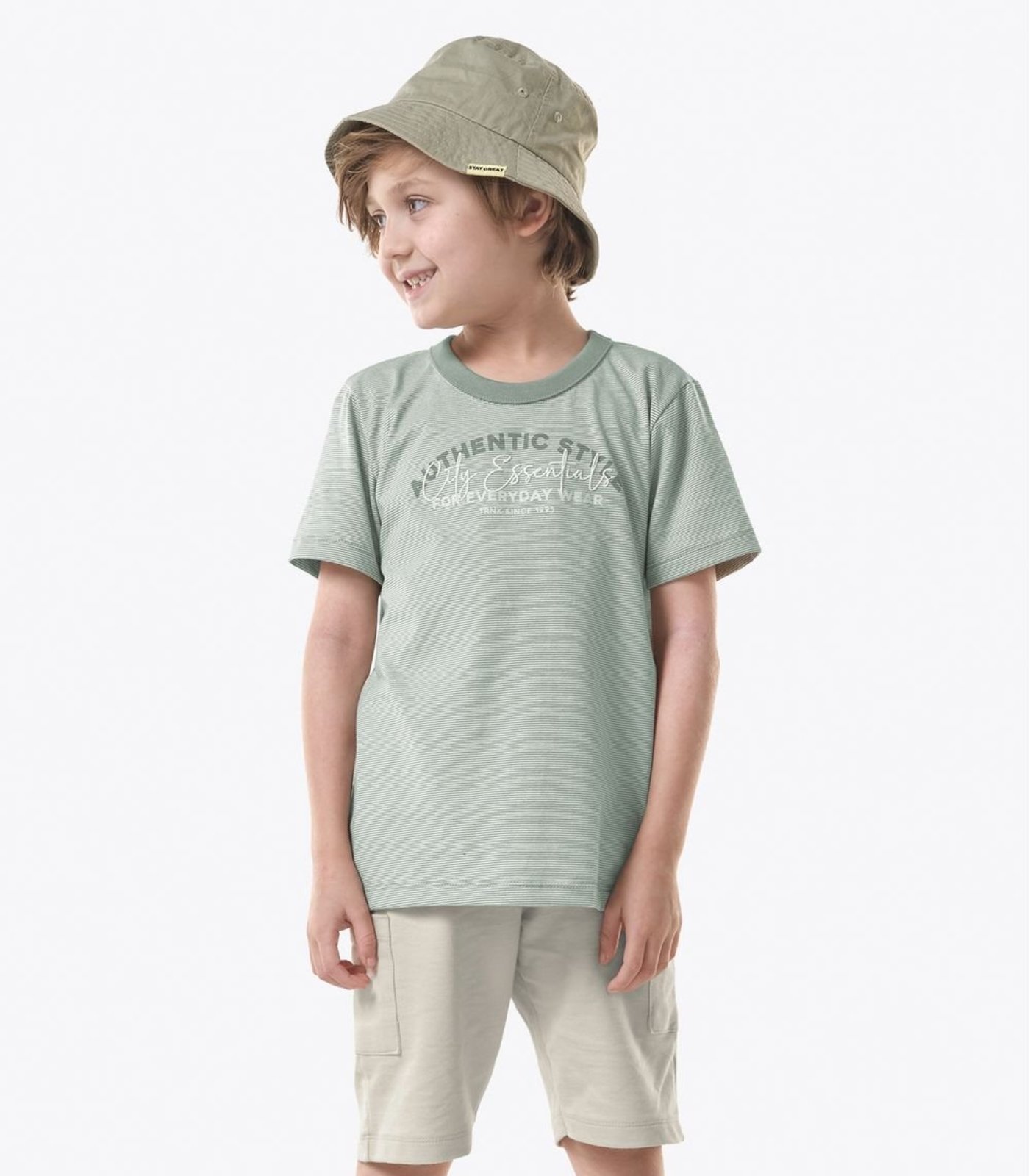 Infantil - Conjunto Camiseta Com Bermuda Trick Nick Verde