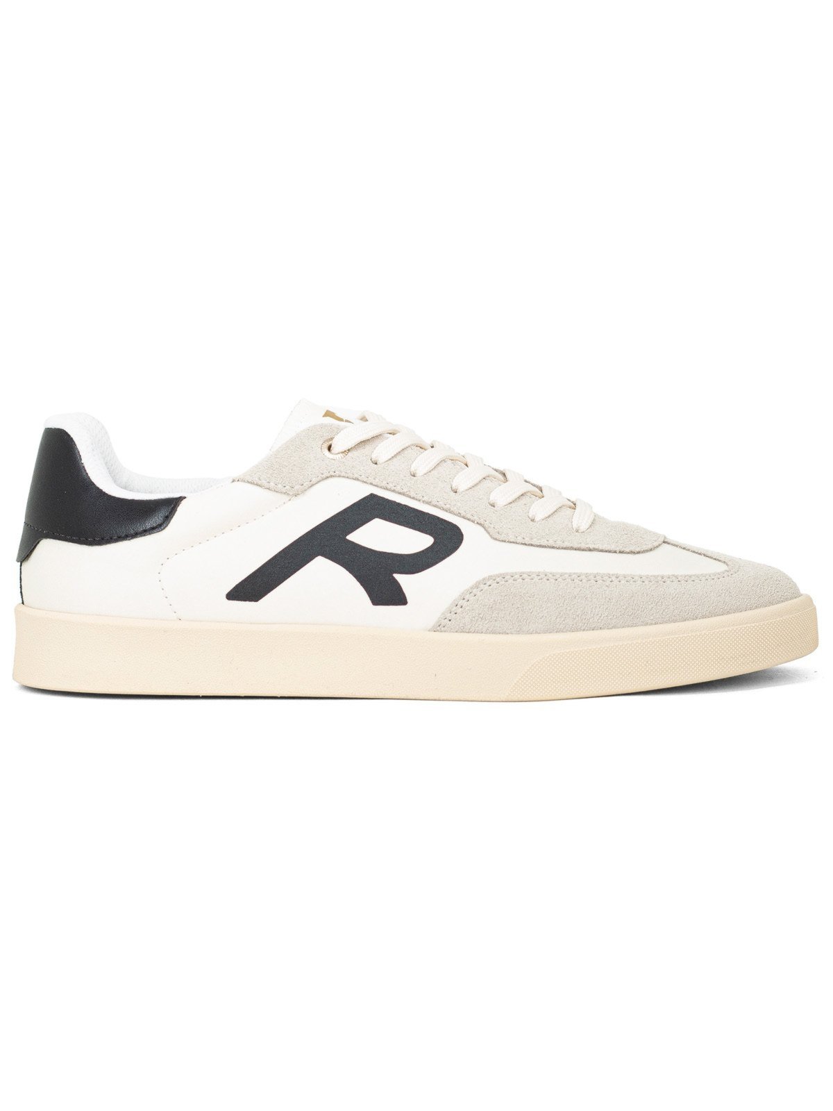 Tênis Masculino Reserva Go Vintage Camurça Cadarço Confortável Branco Off White Preto