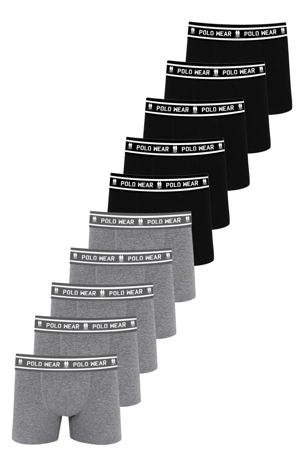 Kit 10 Cuecas Algodão Sem Costura Lateral Polo Wear Sortido