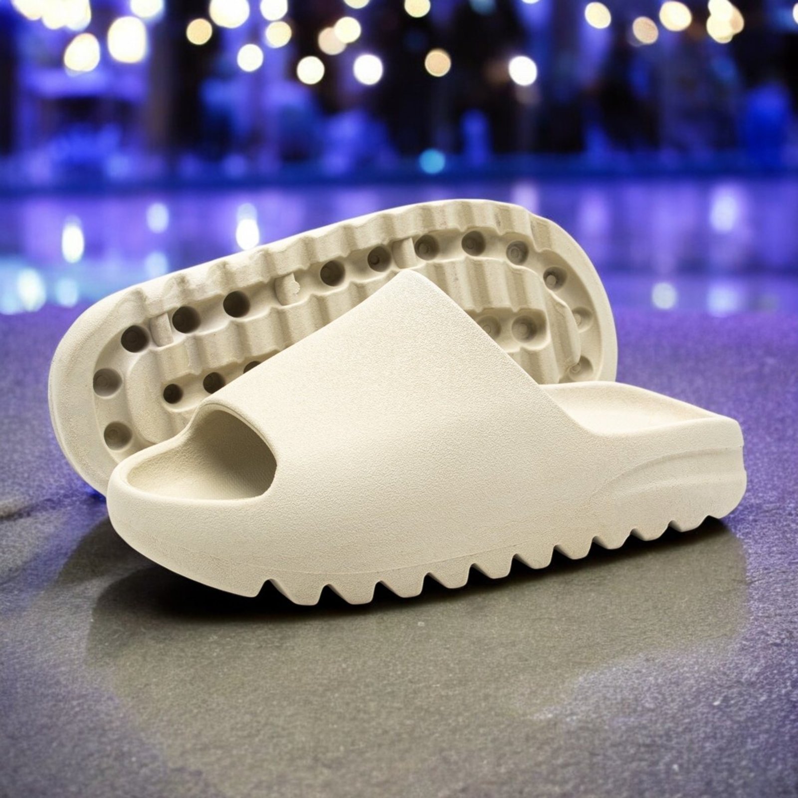 Chinelo Casual Confort Nuvem Slide Macio Leve Confortável Mr Light Off white
