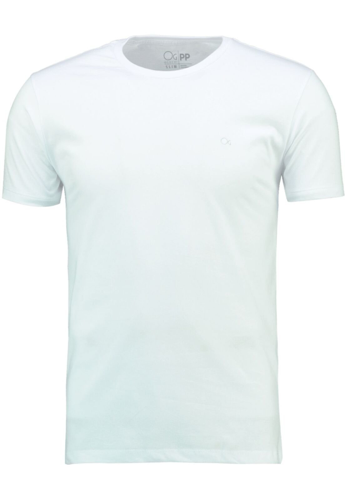 Camiseta Basica Ogochi Slim Fit. Branco
