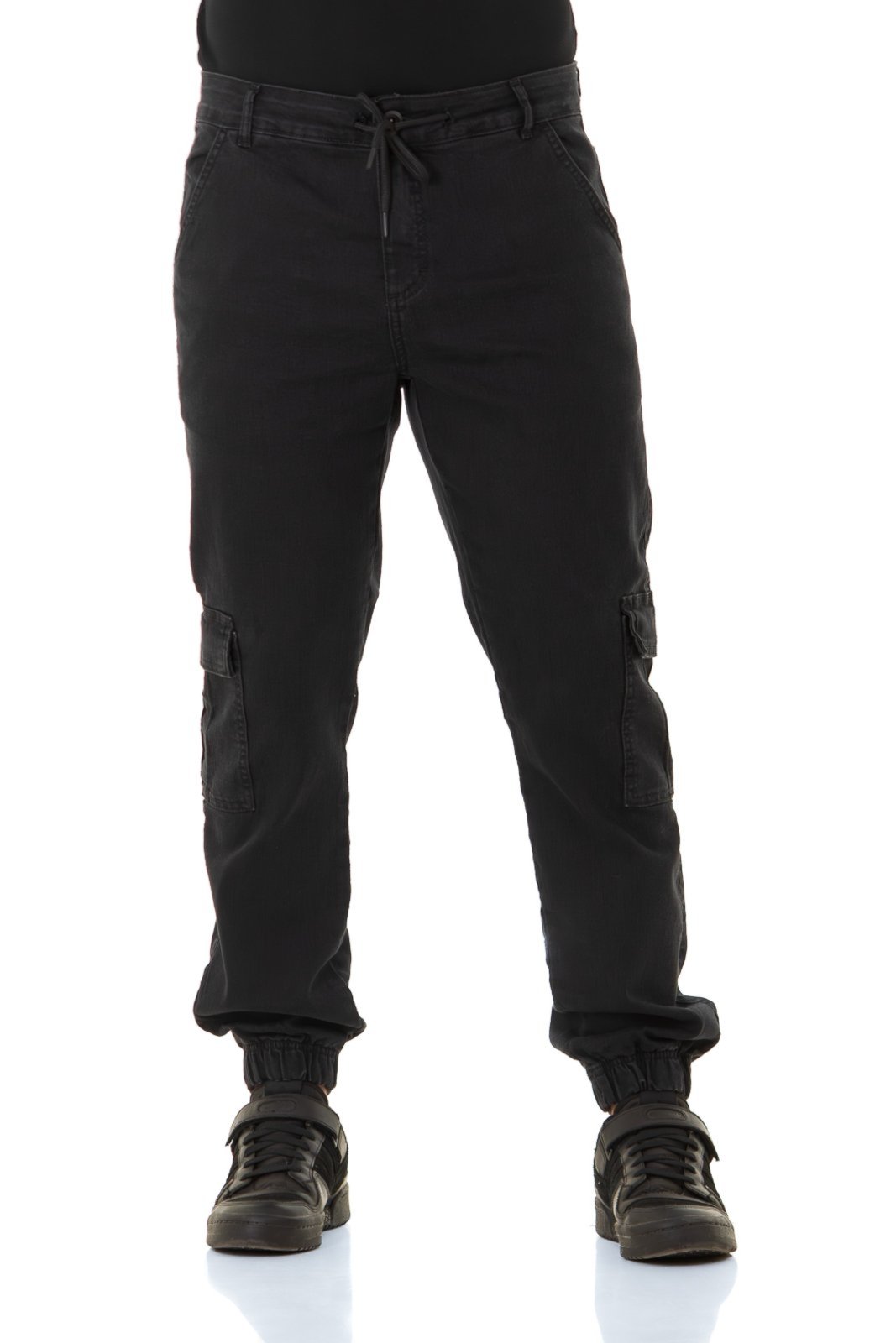 Calça Jeans Masculina Arauto Jogger Cargo Black