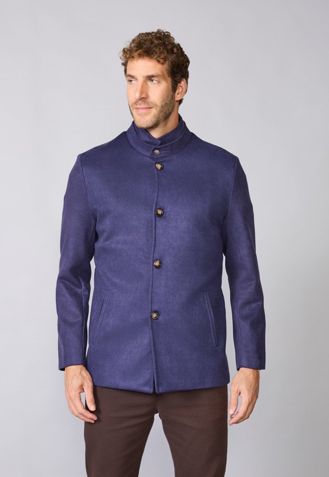 Casaco Mathis Suede Azul Marinho