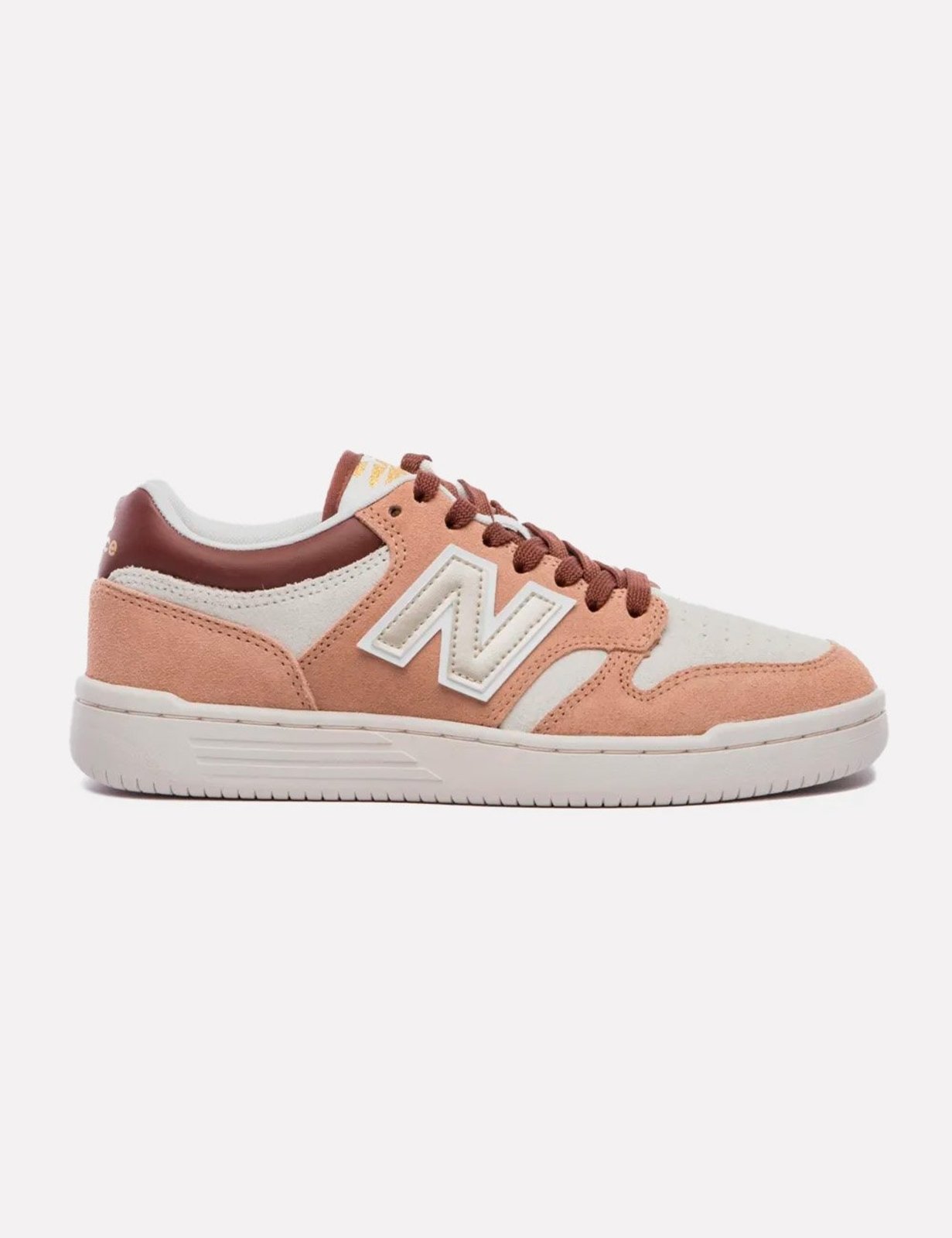 Tênis New Balance 480L Bege Claro/Dourado