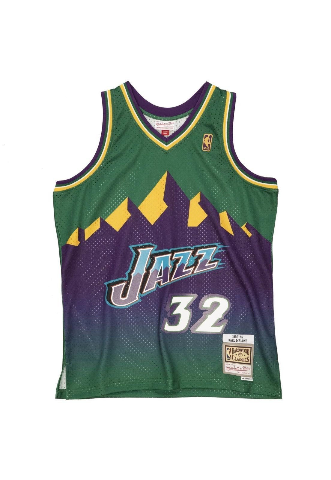 Regata Mitchell & Ness Swingman Jersey Utah Jazz 1996-97 Karl Malone Verde