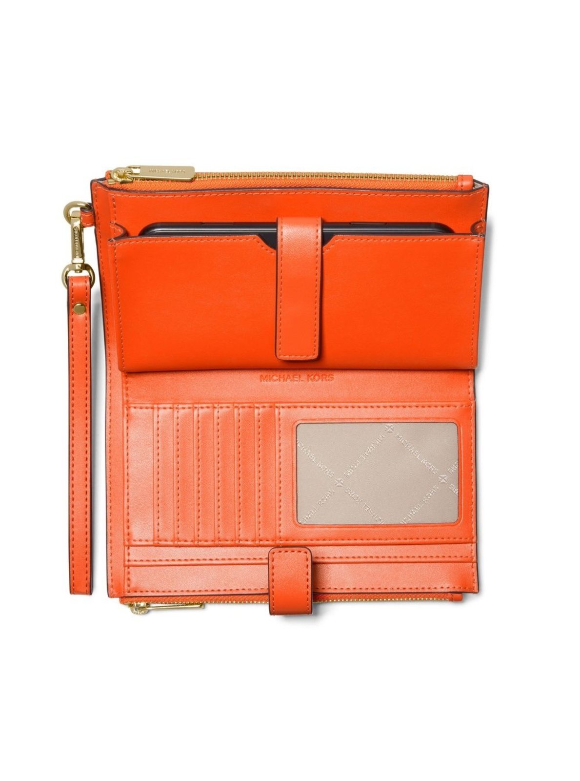 Vista 3 Carteira Jet Set Logo Grande 35S4gtvw7b634 Michael Kors laranja Michael Kors laranja