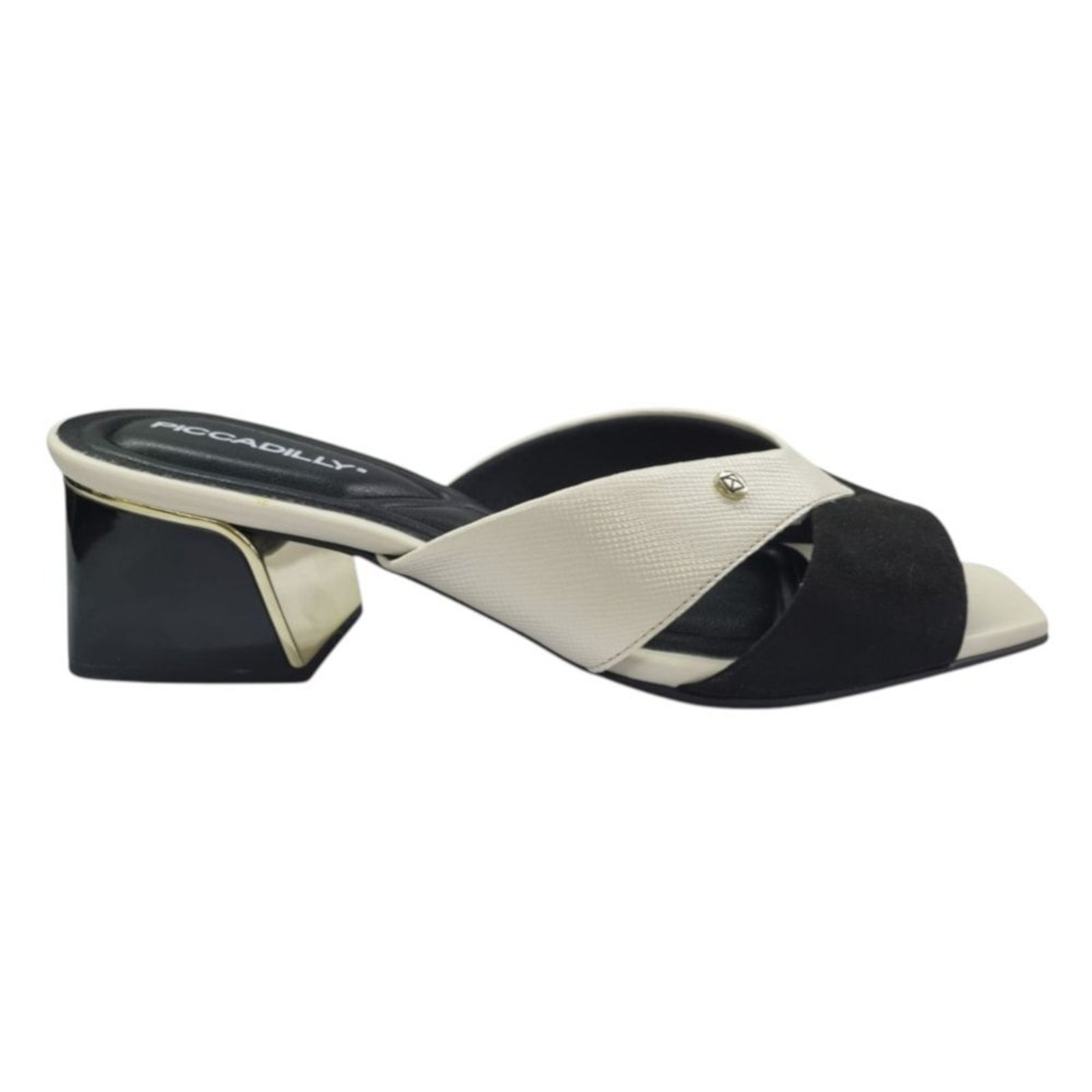 Tamanco Piccadilly Renee Salto Médio Feminino – Preto – piccadilly