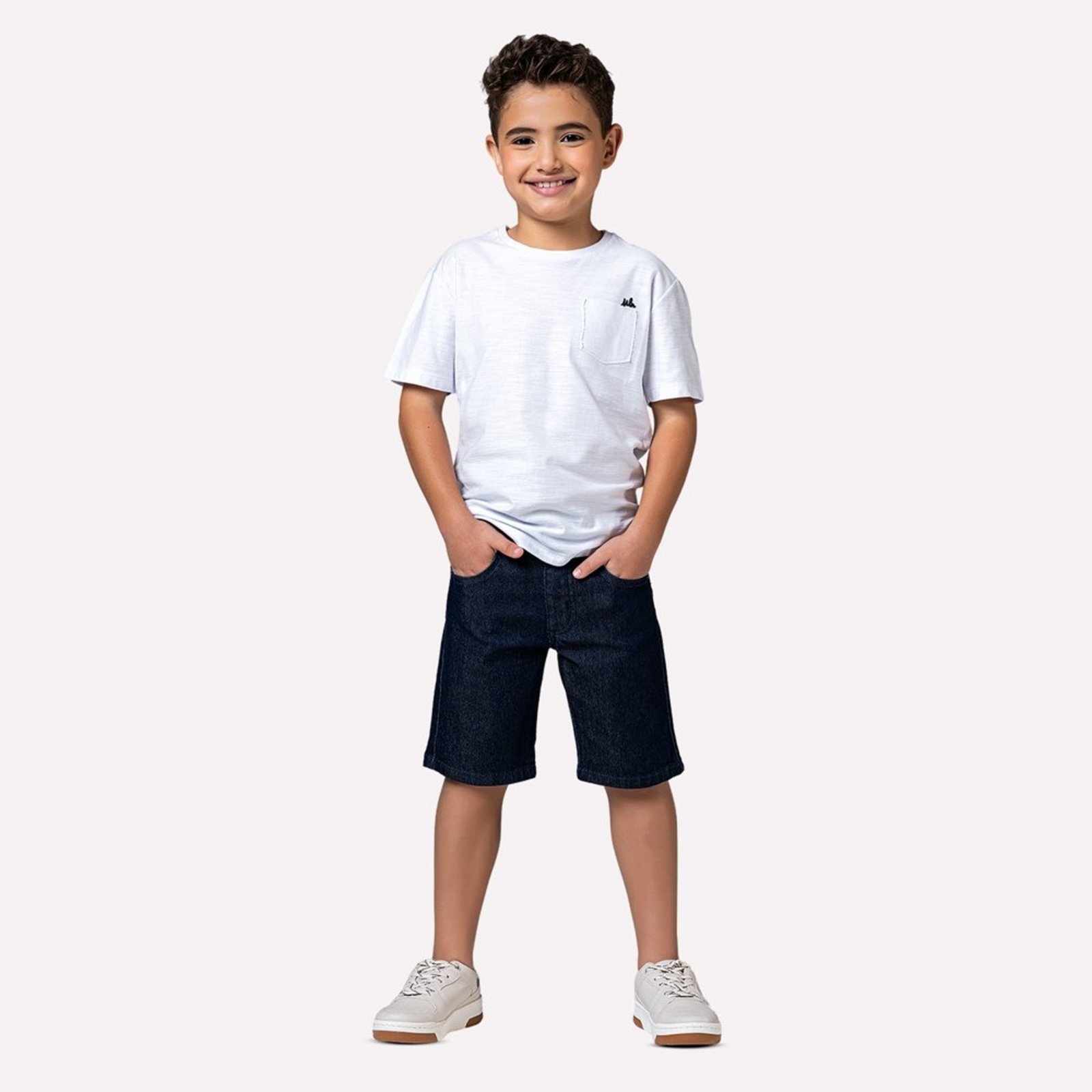 Infantil - Bermuda Menino Azul Marinho Mania