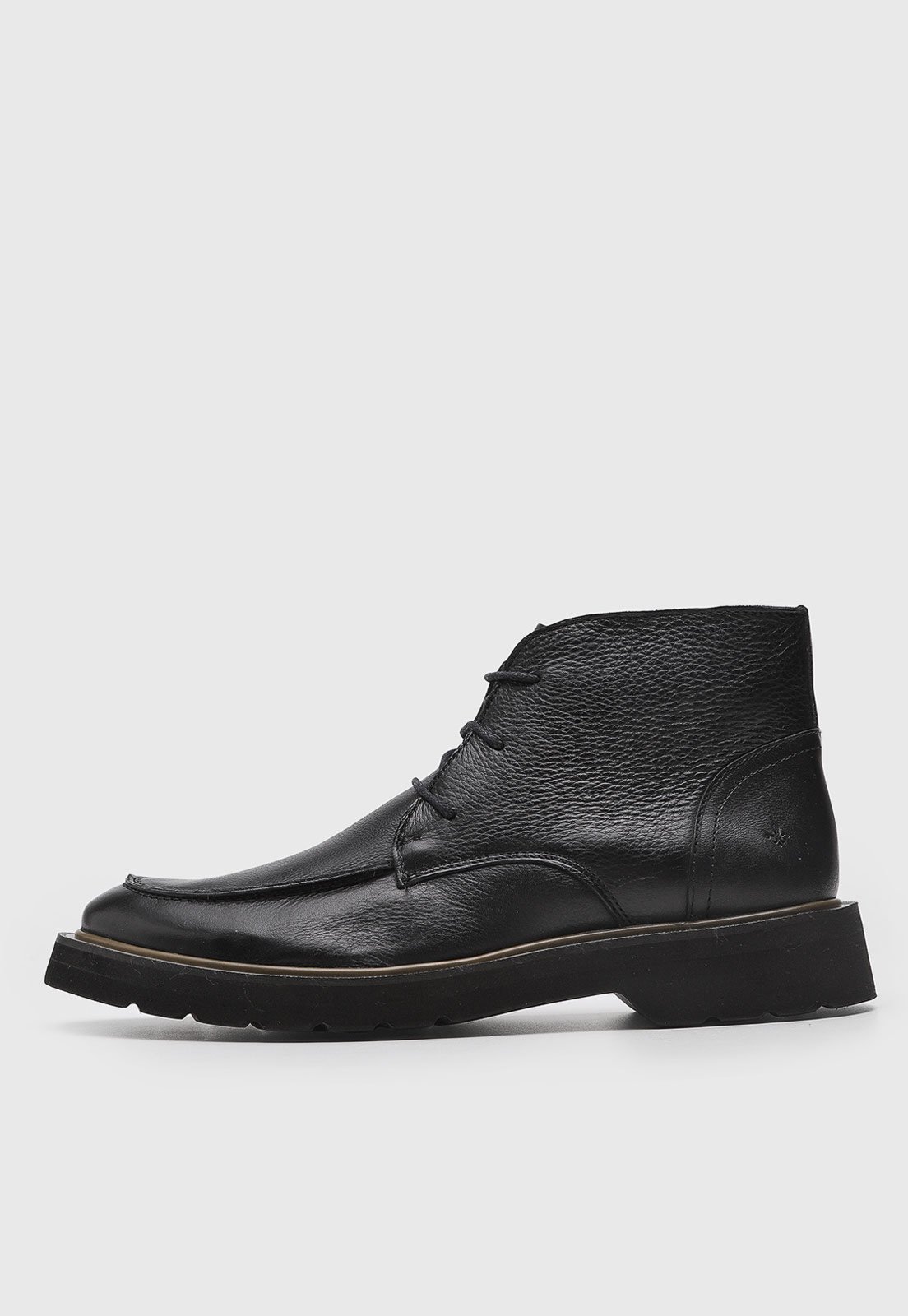 Bota de Couro Masculina Dudalina Cano Médio Preto