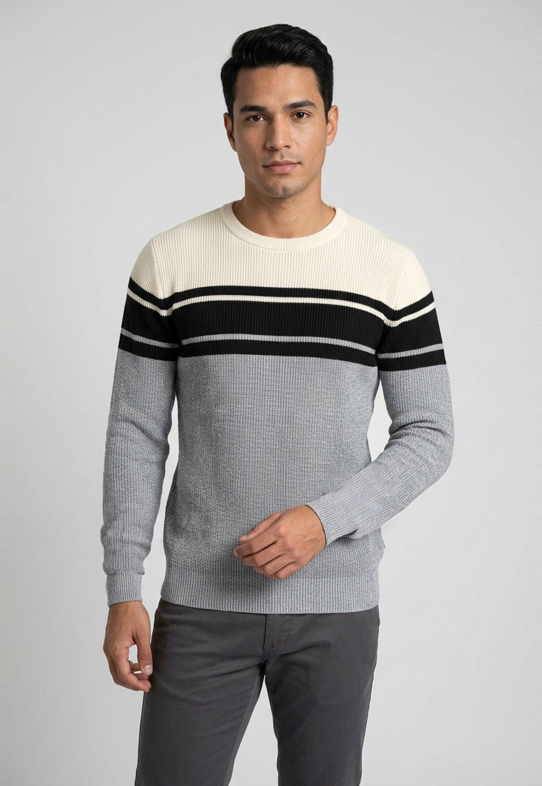 Suéter Masculino Broken Rules Clássica Cinza