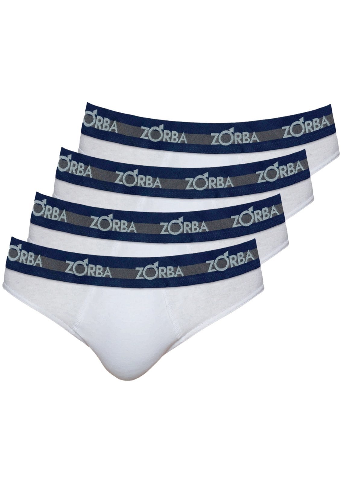 Kit com 4 Cuecas Slip Zorba 0764 Branco