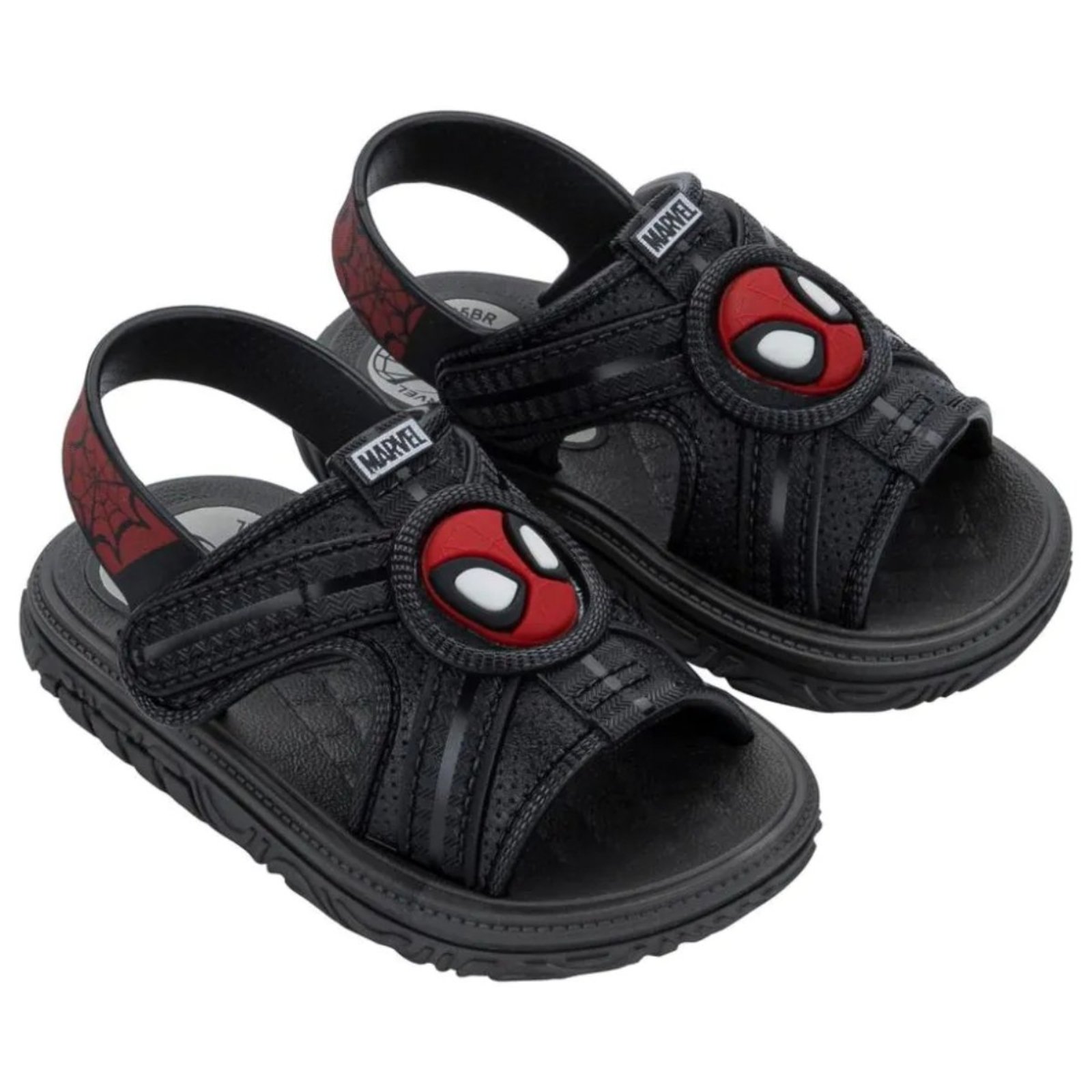 Infantil - Sandália Grendene Baby Homem Aranha Marvel Happy 23400 Grendene Preto