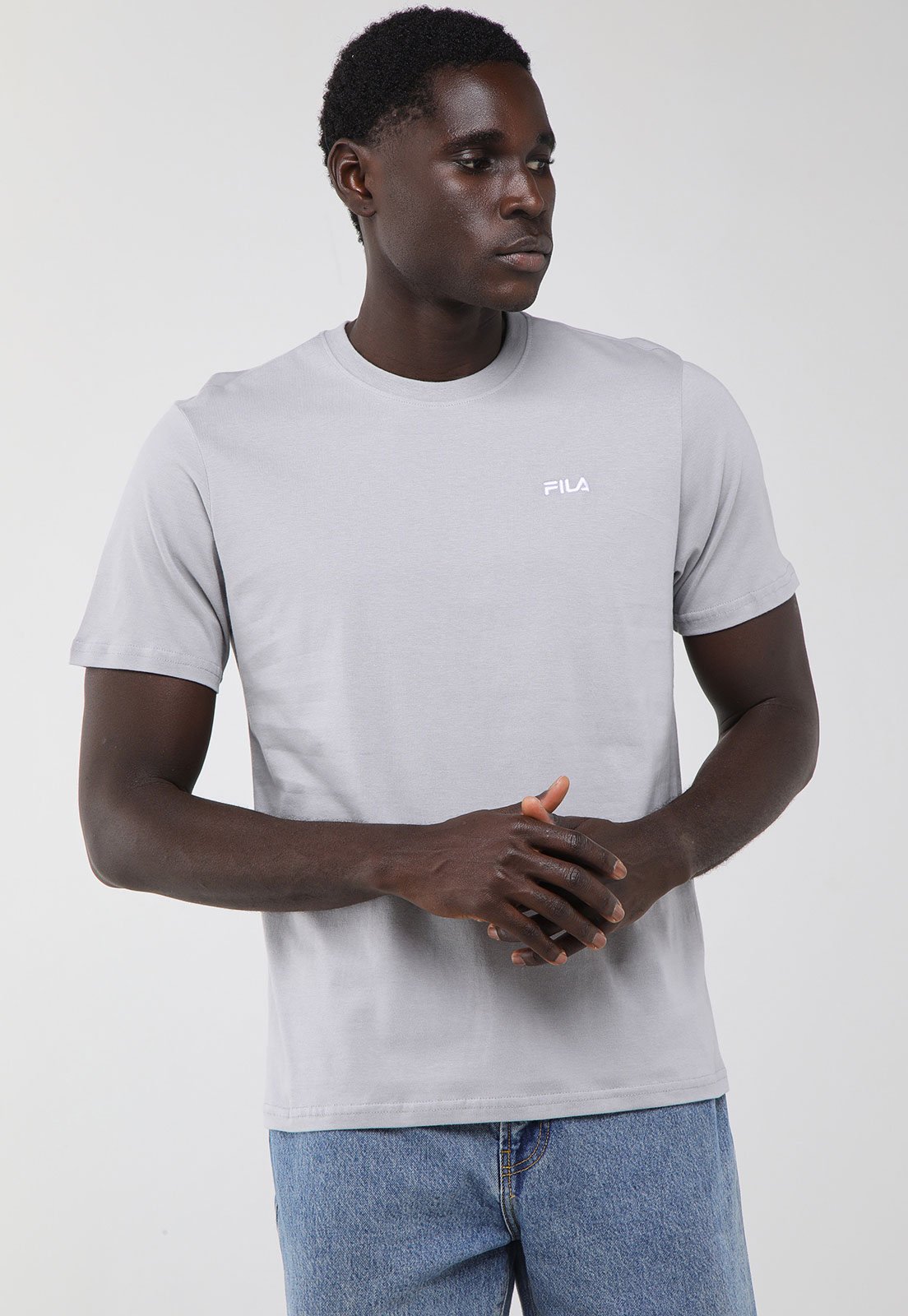 Camiseta Masculina Fila Regular Classic Cinza
