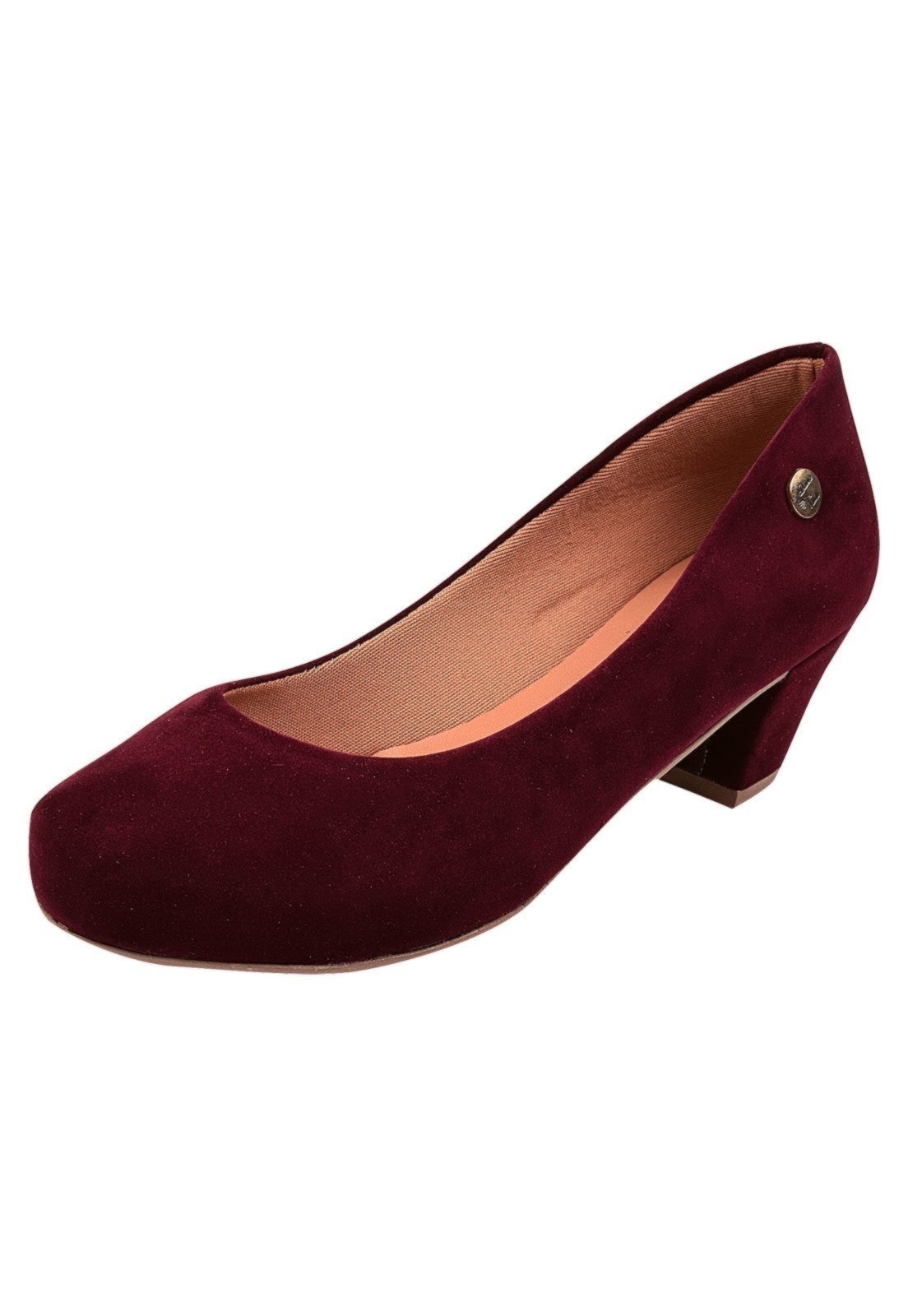 Scarpin Donna Santa Bico Redondo Bordô