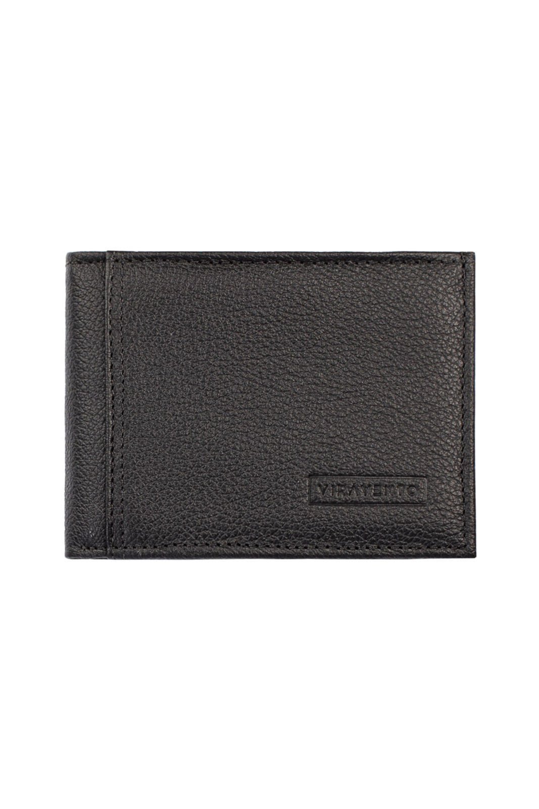 Carteira masculina de couro floater Tyler 8,5x11,5cm - Preta
