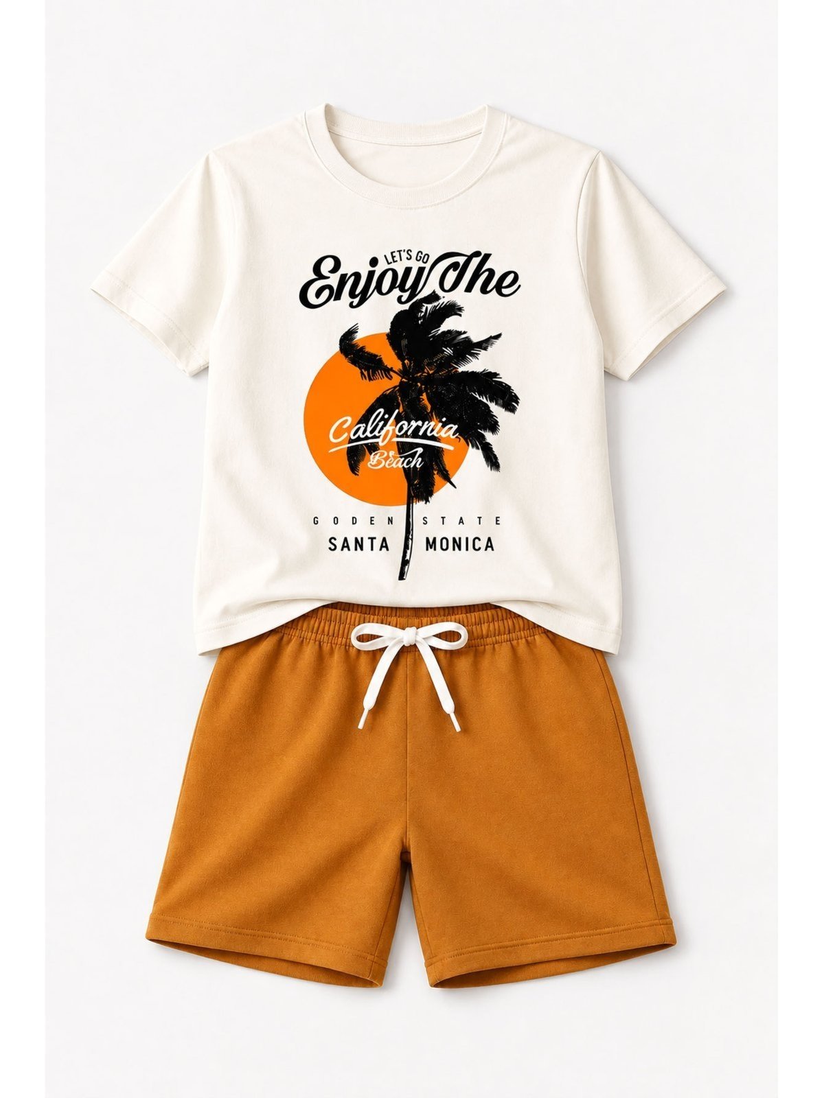 Infantil - Conjunto Masculina Enjoy The California Off White - Babei no Look