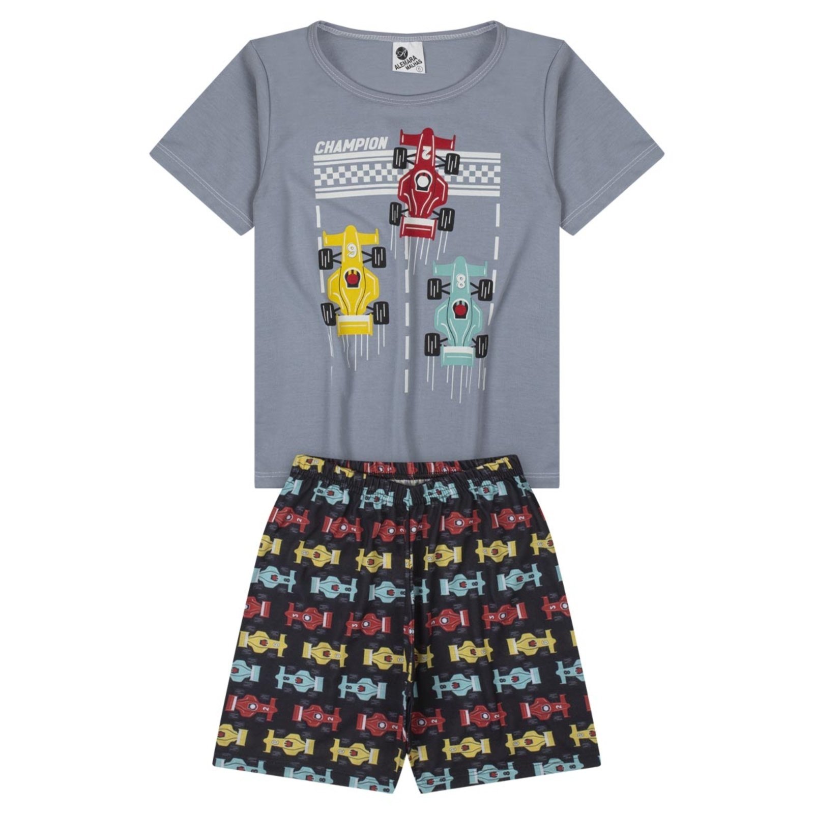 Vista 2 Pijama Menino Curto Champion Alemara cinza Alemara cinza