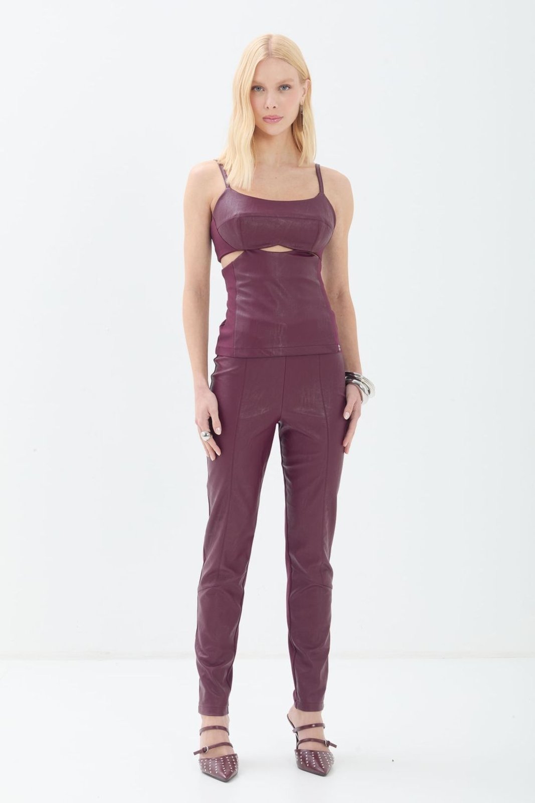 Calça PU com Nervura ACT Feminino