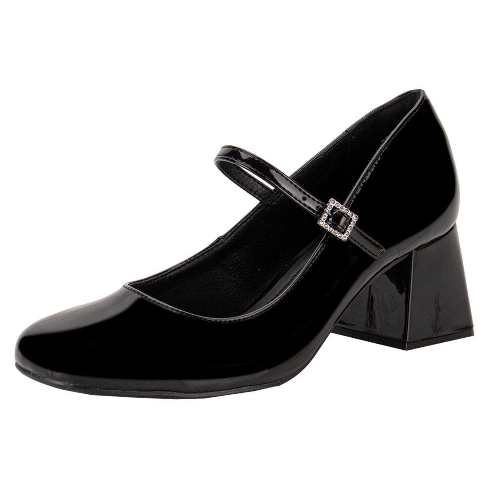 Sapato Feminino Salto Grosso Via Marte 067002 A5837002 Preto