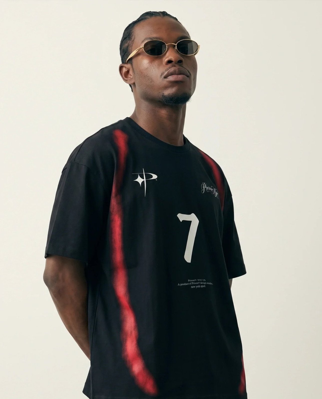 Camiseta Oversized Seven Flames Preta Preto