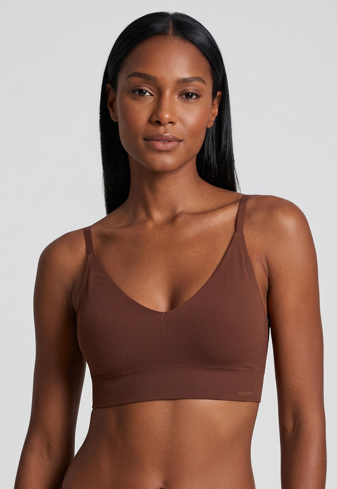 Sutiã Feminino Hope Bojo Removível Naked Marrom