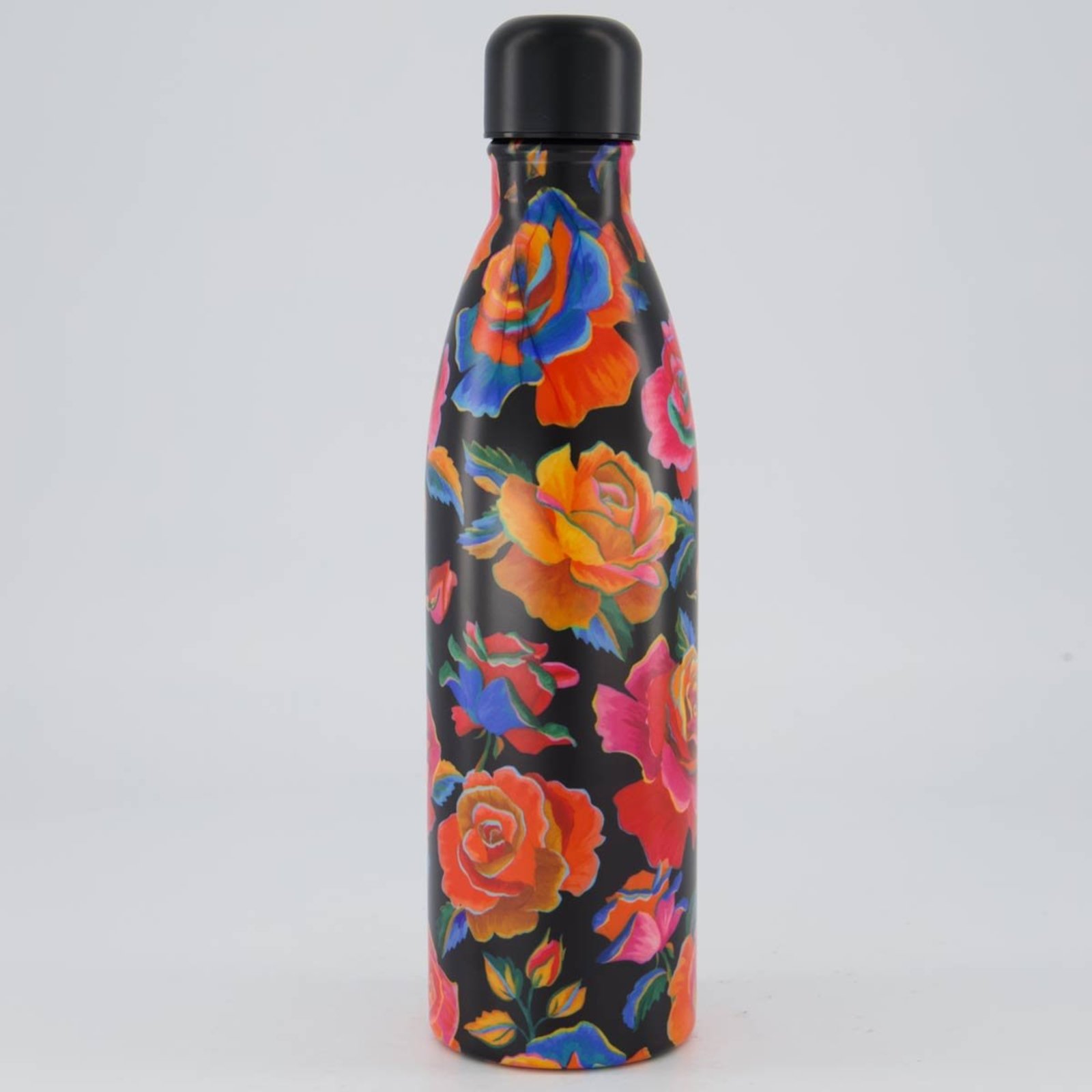 Garrafa Farm Glub Glub Rosas Pintadas 750ml Preta