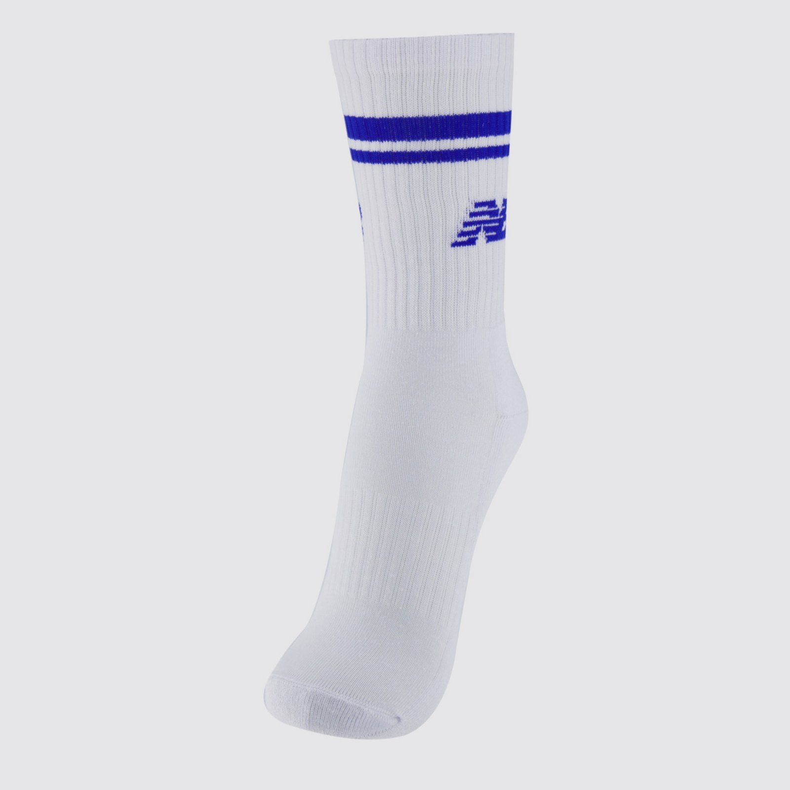 Meia New Balance Cano Alto Feminina Branca e Azul