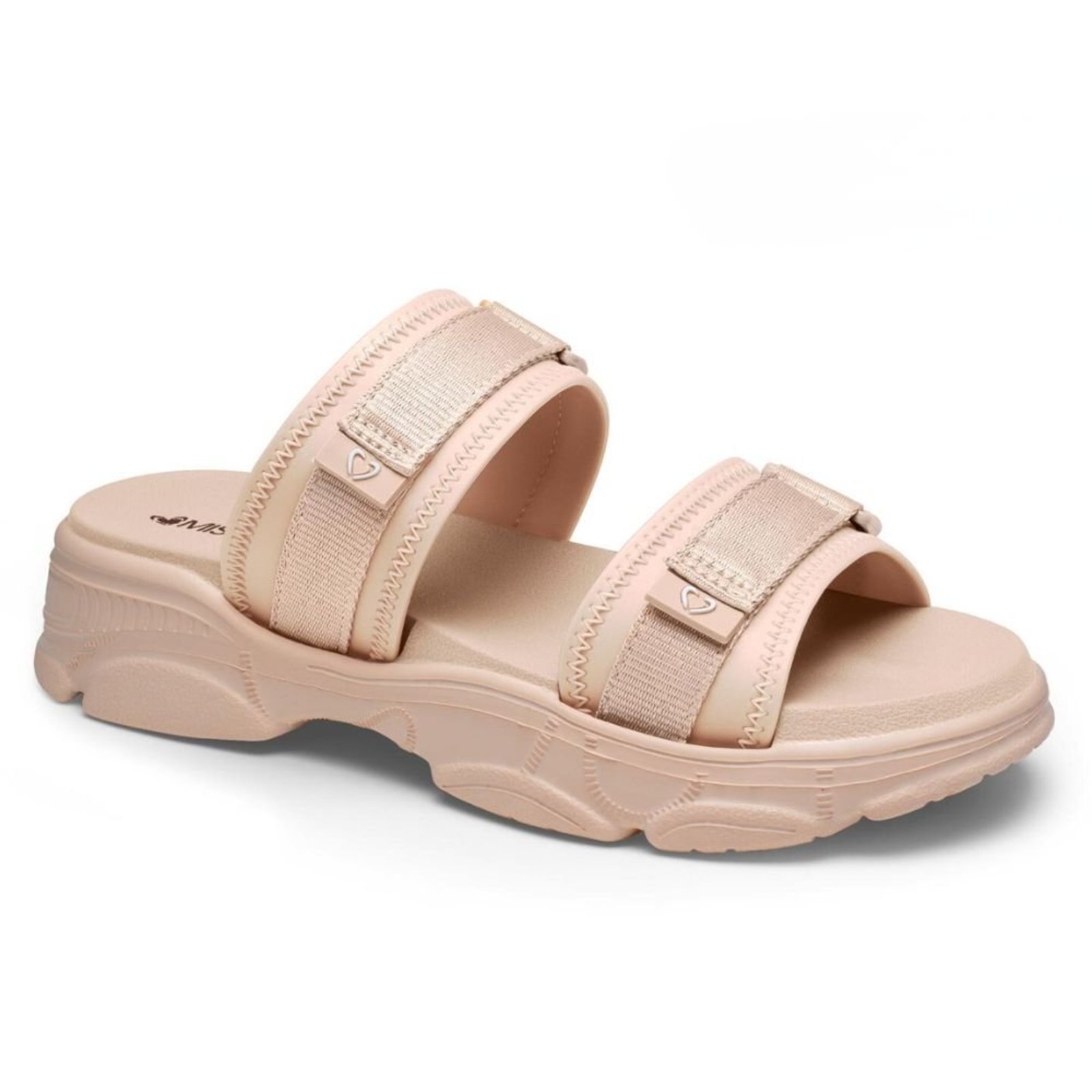 Tamanco Slide Feminino Flatform Peach Mississipi J0571-0002