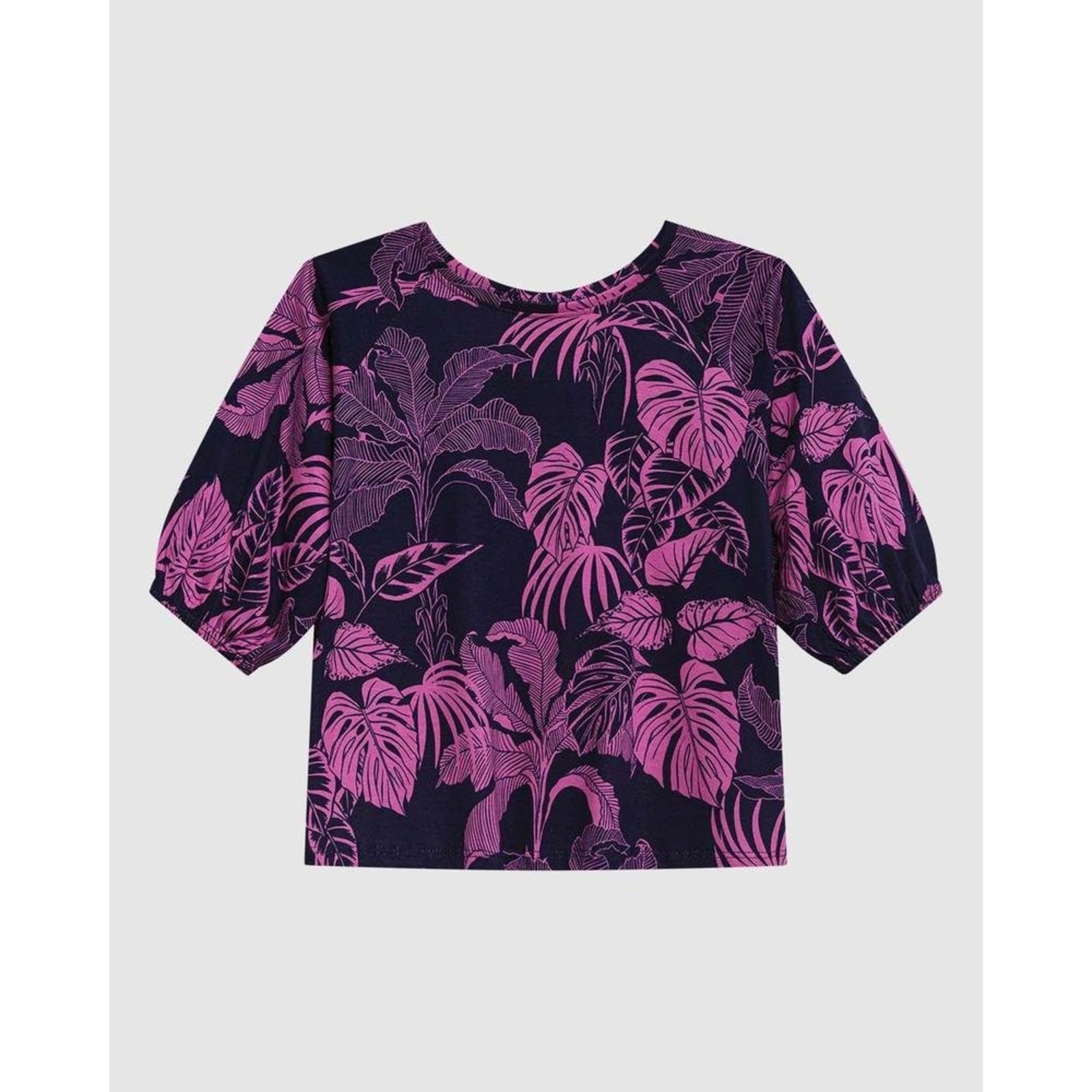 Blusa Ampla Feminina Estampada Em Algodão