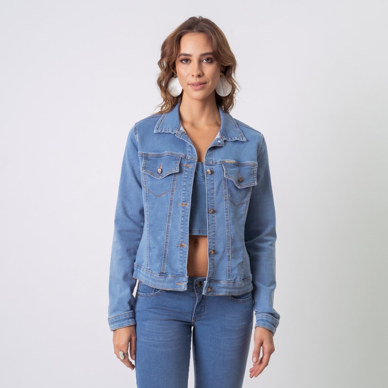 Jaqueta Jeans Confort Leny Azul