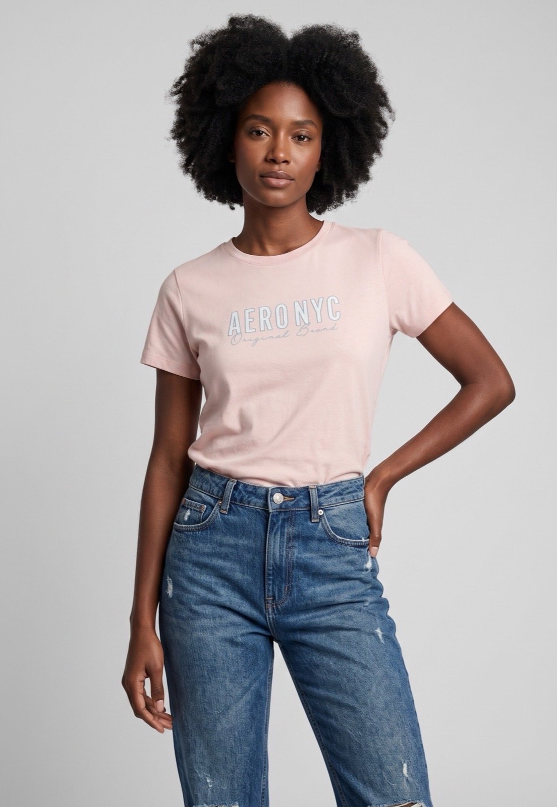 Camiseta Feminina Aeropostale Aero NYC Rosa
