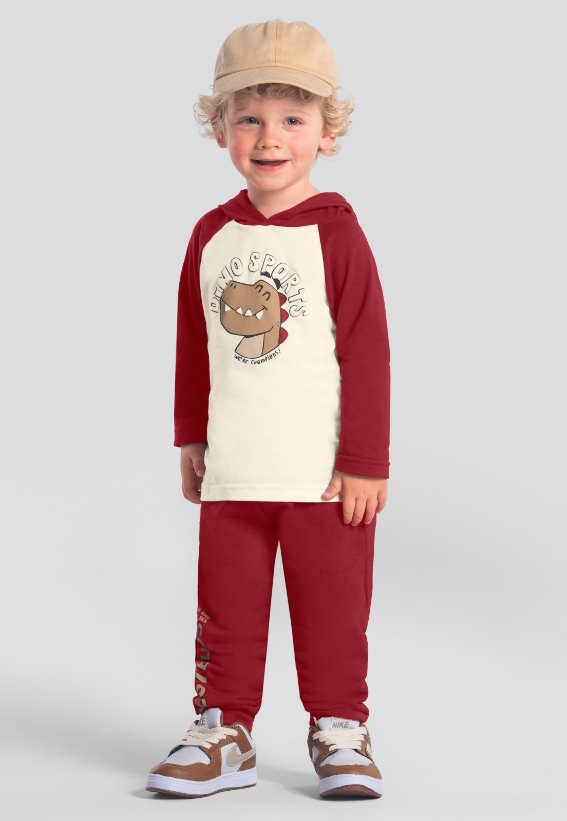Infantil - Camiseta menino em malha de dinossauro Brandili