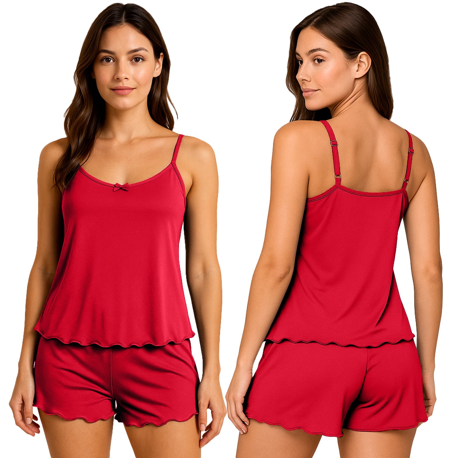 Baby Doll Gabi Lingerie Feminino e Elegante Poliamida Fresco para Uso Diário Pijama Frutily