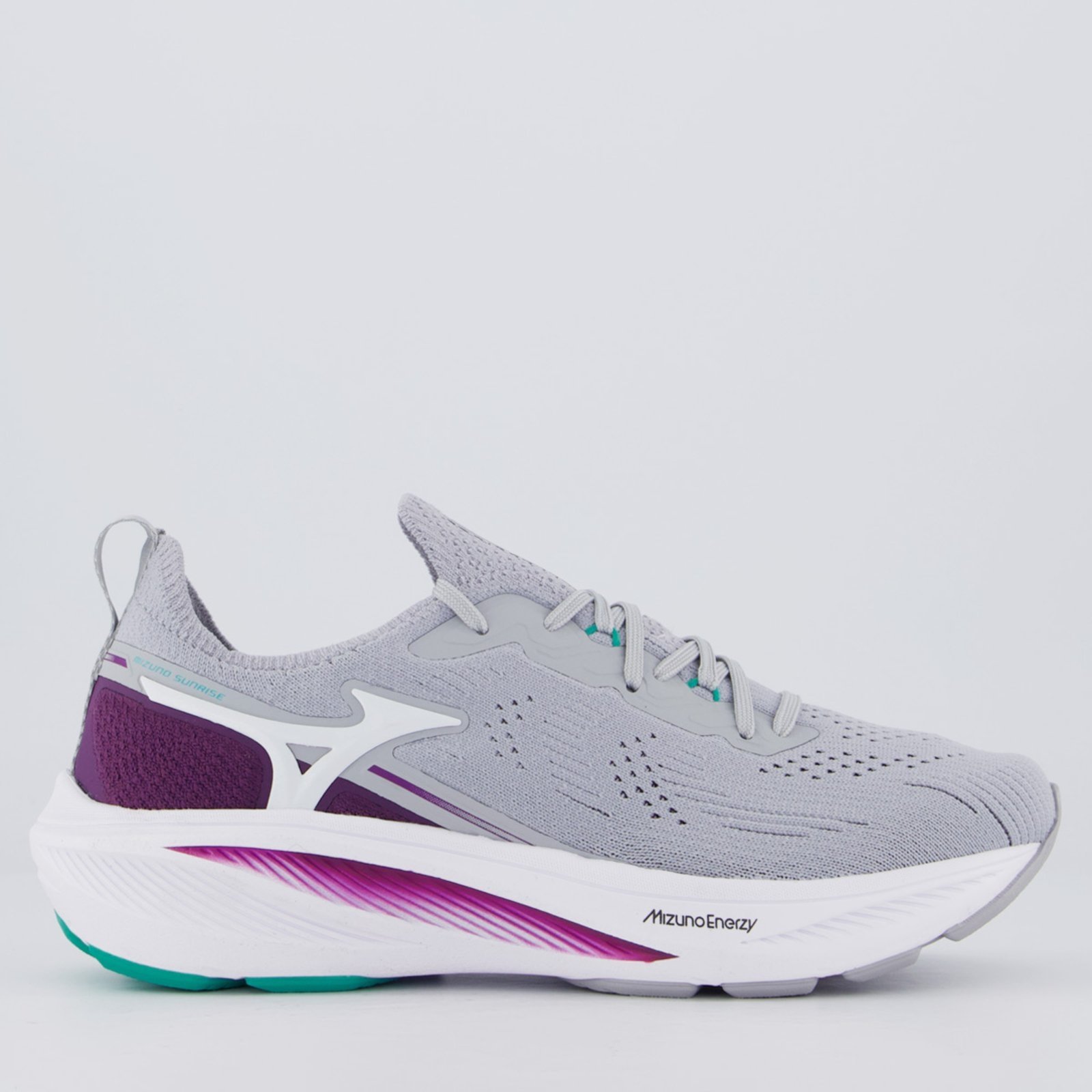 Vista 2 Tênis Mizuno Sunrise Feminino e Vinho cinza Mizuno cinza