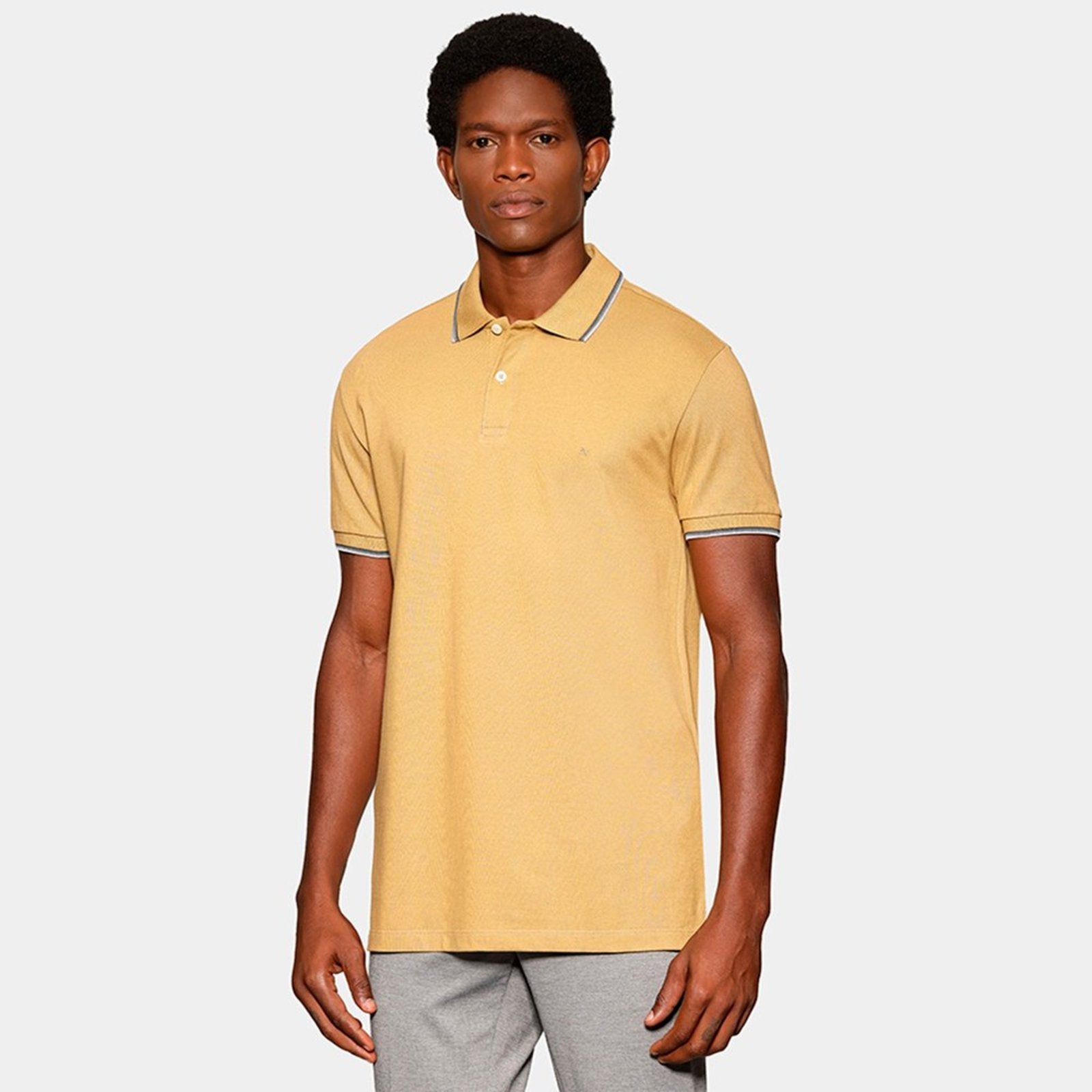 Camisa Polo Aramis Basic 4 Frisos In26 Amarelo Masculino
