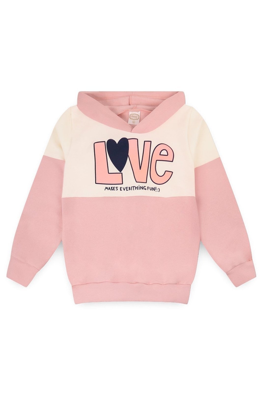 Infantil - Blusa Moletom Menina c/ Capuz Love
